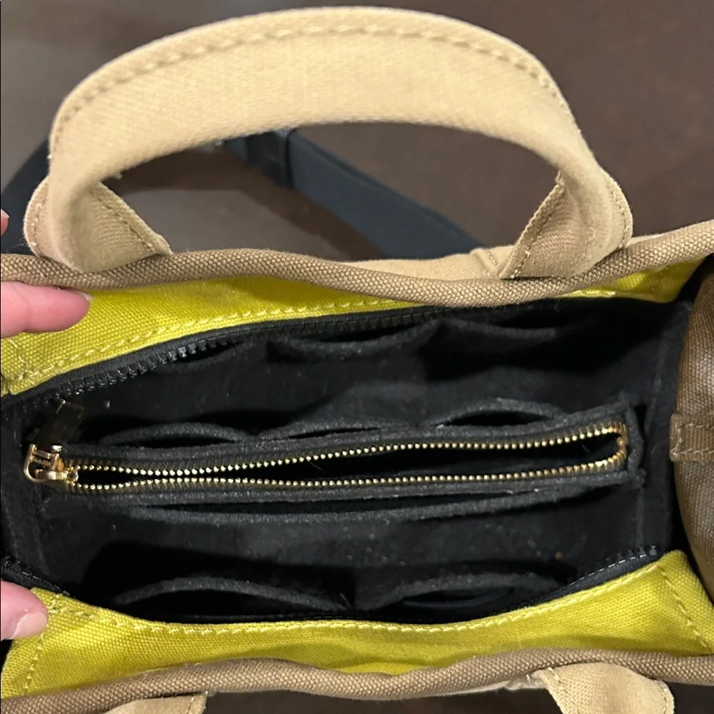 Marc Jacobs Canvas Tote in Tan with White Logo